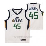 Camiseta Nino Utah Jazz Donovan Mitchell NO 45 Association 2017-18 Negro