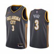 Camiseta Oklahoma City Thunder Chris Paul NO 3 Ciudad Negro