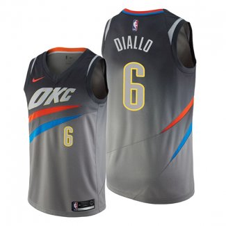 Camiseta Oklahoma City Thunder Hamidou Diallo NO 6 Ciudad Edition Gris