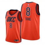 Camiseta Oklahoma City Thunder Jawun Evans NO 8 Earned Naranja
