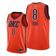 Camiseta Oklahoma City Thunder Jawun Evans NO 8 Earned Naranja