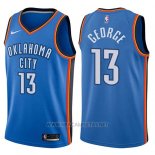 Camiseta Oklahoma City Thunder Paul George NO 13 2017-18 Azul