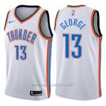 Camiseta Oklahoma City Thunder Paul George NO 13 2017-18 Blanco