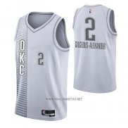 Camiseta Oklahoma City Thunder Shai Gilgeous-Alexander NO 2 Ciudad 2021-22 Blanco