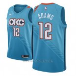 Camiseta Oklahoma City Thunder Steven Adams NO 12 Ciudad 2018-19 Azul