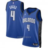 Camiseta Orlando Magic Jalen Suggs NO 4 Statement 2022-23 Azul