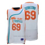 Camiseta Pelicula Flint Tropscs Vture Downtown NO 69 Blanco