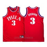 Camiseta Philadelphia 76ers Allen Iverson NO 3 Retro 1964 Rojo