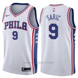 Camiseta Philadelphia 76ers Dario Saric NO 9 Swingman Association 2017-18 Blanco