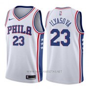 Camiseta Philadelphia 76ers Ersan Ilyasova NO 23 Association 2017-18 Blanco
