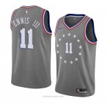 Camiseta Philadelphia 76ers James Ennis III NO 11 Ciudad 2018-19 Gris