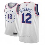 Camiseta Philadelphia 76ers T.j. Mcconnell NO 12 Earned 2018-19 Gris