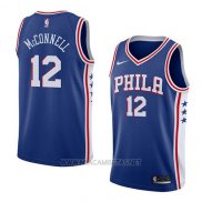 Camiseta Philadelphia 76ers T.j. Mcconnell NO 12 Earned 2018-19 Gris