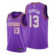 Camiseta Phoenix Suns Cameron Johnson NO 13 Ciudad 2018-19 Violeta