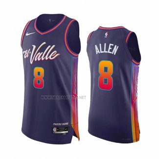 Camiseta Phoenix Suns Grayson Allen NO 8 Ciudad Autentico 2023-24 Violeta