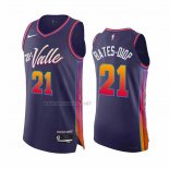 Camiseta Phoenix Suns Keita Bates-Diop NO 21 Ciudad Autentico 2023-24 Violeta