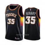 Camiseta Phoenix Suns Kevin Durant NO 35 75th Anniversary 2022 Negro