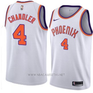 Camiseta Phoenix Suns Tyson Chandler NO 4 Hardwood Classic 2018 Blanco