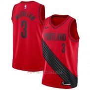 Camiseta Portland Trail Blazers C.j. McCollum NO 3 2017-18 Rojo