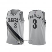 Camiseta Portland Trail Blazers CJ McCollum NO 3 Earned 2020-21 Gris