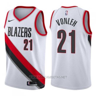 Camiseta Portland Trail Blazers Noah Vonleh NO 21 Swingman Association 2017-18 Blanco