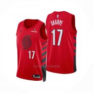 Camiseta Portland Trail Blazers Shaedon Sharpe NO 17 Statement 2025-26 Rojo