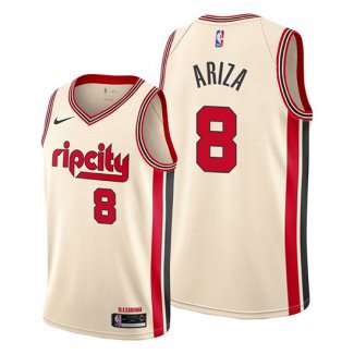 Camiseta Portland Trail Blazers Trevor Ariza NO 8 Ciudad 2020 Crema