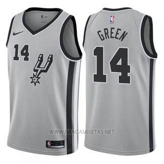 Camiseta San Antonio Spurs Danny Green NO 14 Statement 2017-18 Gris