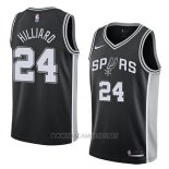 Camiseta San Antonio Spurs Darrun Hilliard NO 24 Icon 2018 Negro