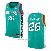 Camiseta San Antonio Spurs Dominick Barlow NO 26 Ciudad 2022-23 Verde