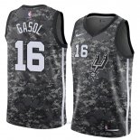 Camiseta San Antonio Spurs Pau Gasol NO 16 Ciudad 2018 Gris