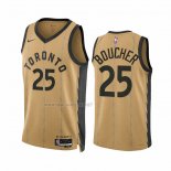 Camiseta Toronto Raptors Chris Boucher NO 25 Ciudad 2023-24 Oro