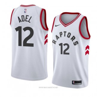 Camiseta Toronto Raptors Deng Adel NO 12 Association 2018 Blanco