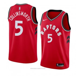 Camiseta Toronto Raptors Kyle Collinsworth NO 5 Icon 2018 Rojo