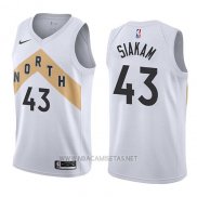 Camiseta Toronto Raptors Pascal Siakam NO 43 Ciudad 2018 Blanco