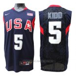 Camiseta USA 2008 Kidd NO 5 Azul