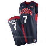 Camiseta USA 2012 Russell Westbrook NO 7 Negro