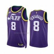 Camiseta Utah Jazz Brice Sensabaugh NO 8 Classic 2023-24 Violeta