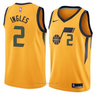 Camiseta Utah Jazz Joe Ingles NO 2 Statement 2018 Amarillo