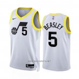 Camiseta Utah Jazz Malik Beasley NO 5 Association 2022-23 Blanco