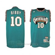 Camiseta Vancouver Grizzlies Mike Bibby NO 10 Historic Retro Verde