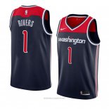 Camiseta Washington Wizards Austin Rivers NO 1 Statement 2018 Negro