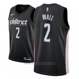 Camiseta Washington Wizards John Wall NO 2 Ciudad 2018-19 Negro