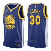 Nike Camiseta Golden State Warriors Stephen Curry NO 30 2017-18 Azul