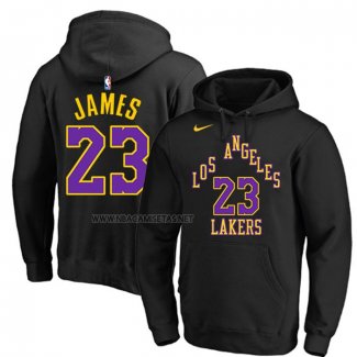 Sudaderas con Capucha Los Angeles Lakers Lebron James Ciudad 2023-24 Negro