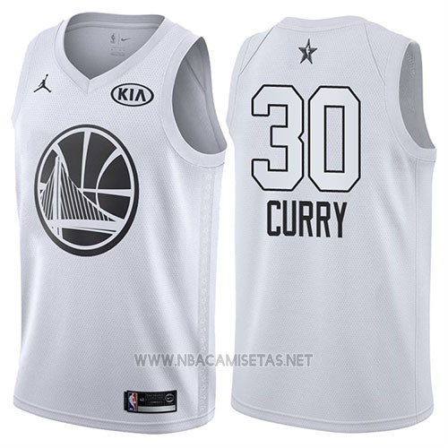 Camiseta All Star Warriors Stephen Curry NO 30 Blanco