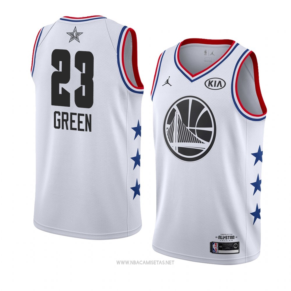 Camiseta All Star 19 Golden State Warriors Draymond Green No 23 Blanco Camiseta All Star 19 Golden State Warriors Draymond Green No 23 Blanco