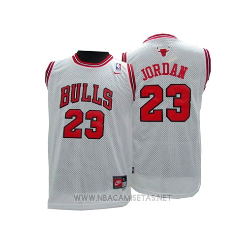 Stevenson bolsillo Asser Camiseta Nino Chicago Bulls Michael Jordan NO 23 Blanco