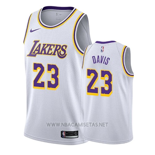 Camiseta Los Angeles Lakers Anthony Davis NO 23 Association Blanco