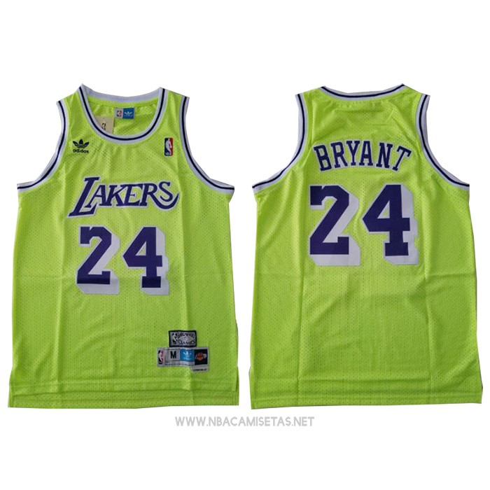 De nada Superior Espectador Camiseta Los Angeles Lakers Kobe Bryant NO 24 Verde